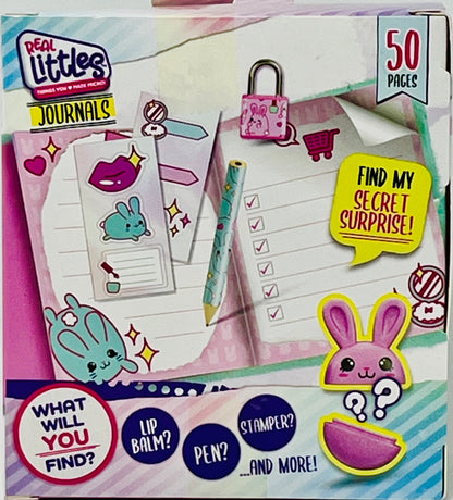 REAL LITTLES - Bunny Journal - Collectible 50 Page Micro Journal with 3 Surprises Inside!