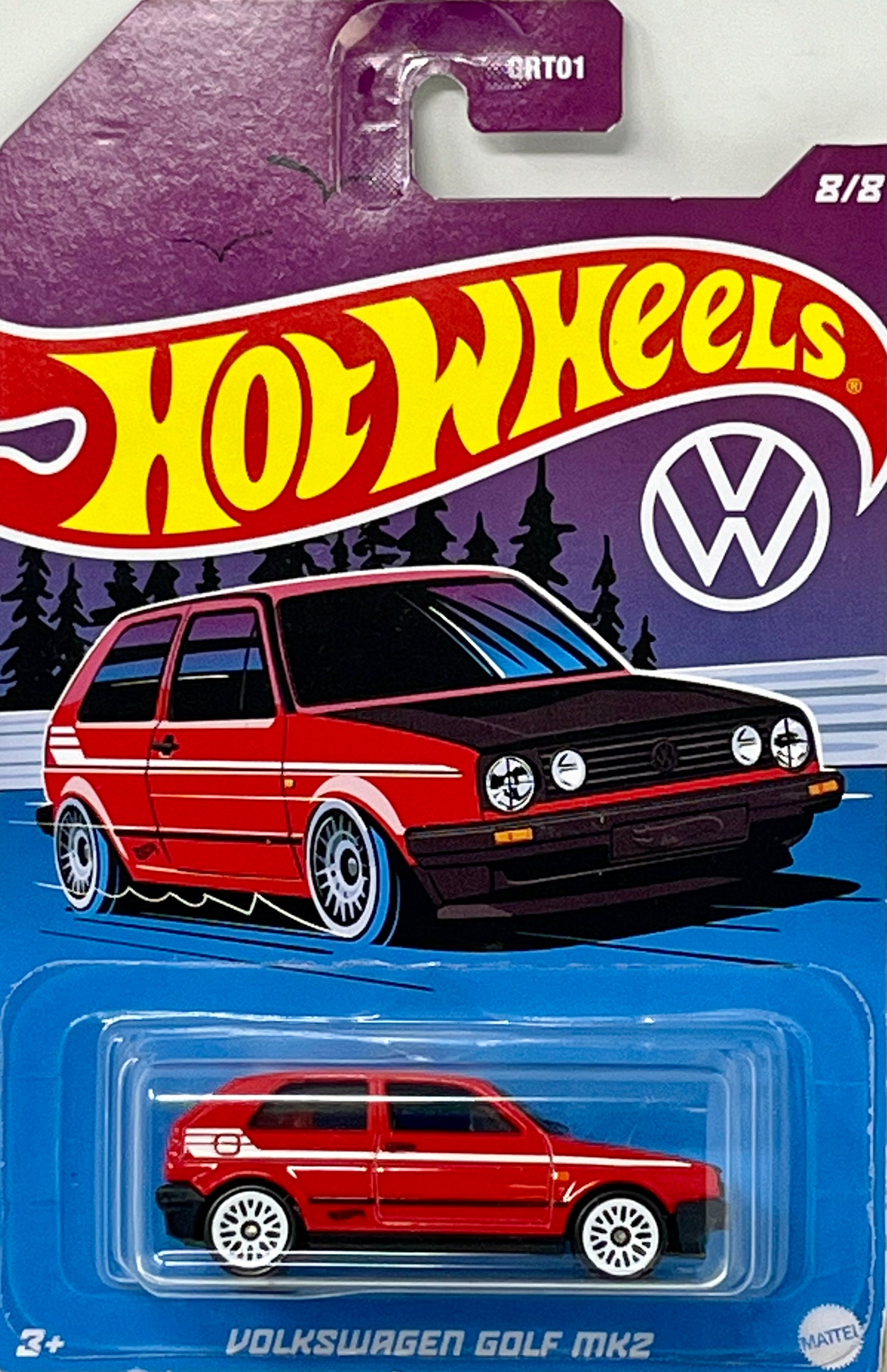 Hot Wheels Volkswagen Golf MK2 - Red - 8/8