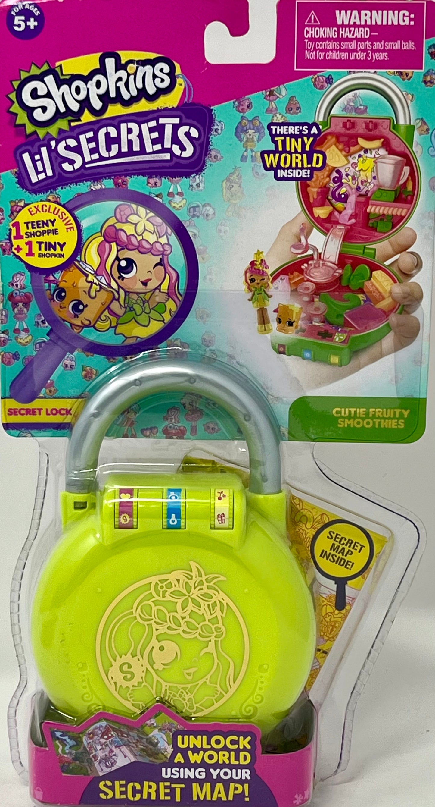 Shopkins Lil' Secrets- Collectable Mini Playset with Secret with Shoppie Toy Inside - Cutie Fruity Smoothies