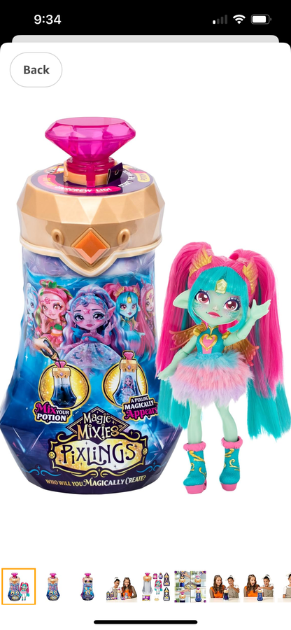 Magic Mixies Amber Dragon Pixling. Magically Reveal a 6.5" Pixling Doll Inside a Potion Bottle! Mix a Magic Potion to Create Your Pixling.