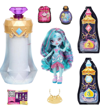 Magic Mixies Marena The Mermaid Pixling. Create a Magic Potion to Reveal a 6.5" Doll Inside a Potion Bottle, Small