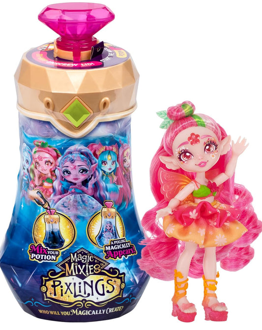 Magic Mixies Pixlings. Faye The Fairy Pixling. Create and Mix A Magic Potion That Magically Reveals A Beautiful 6.5" Pixling Doll Inside A Potion Bottle! Who Will You Magically Create?