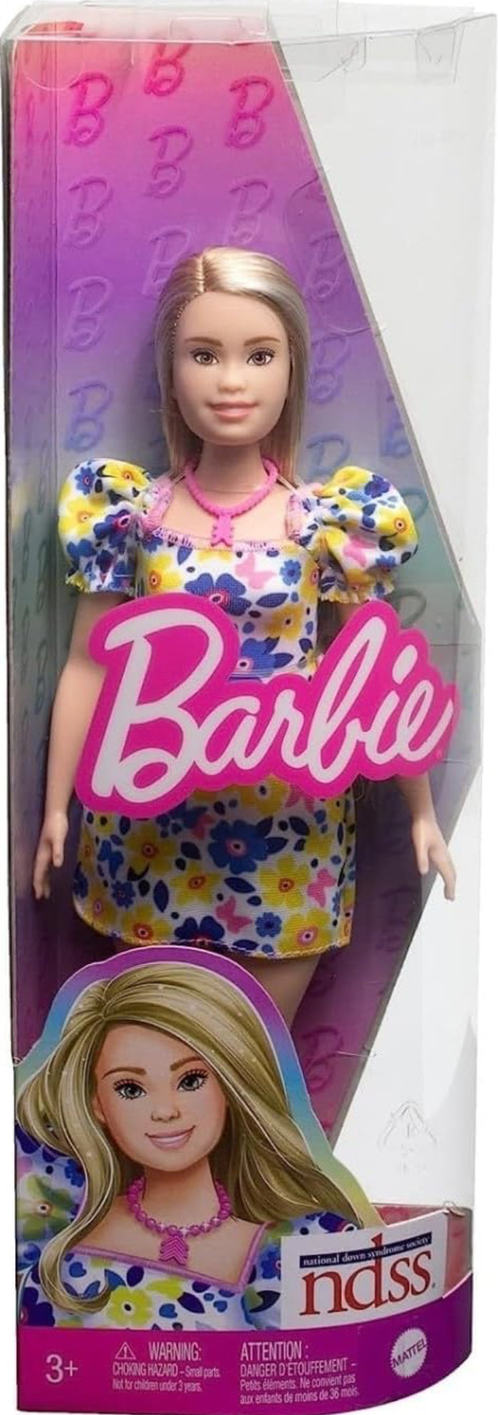 Barbie Fashionistas Doll #208, Doll with Down Syndrome Wearing Floral Dress, Created in Partnership with The National Down Syndrome Society