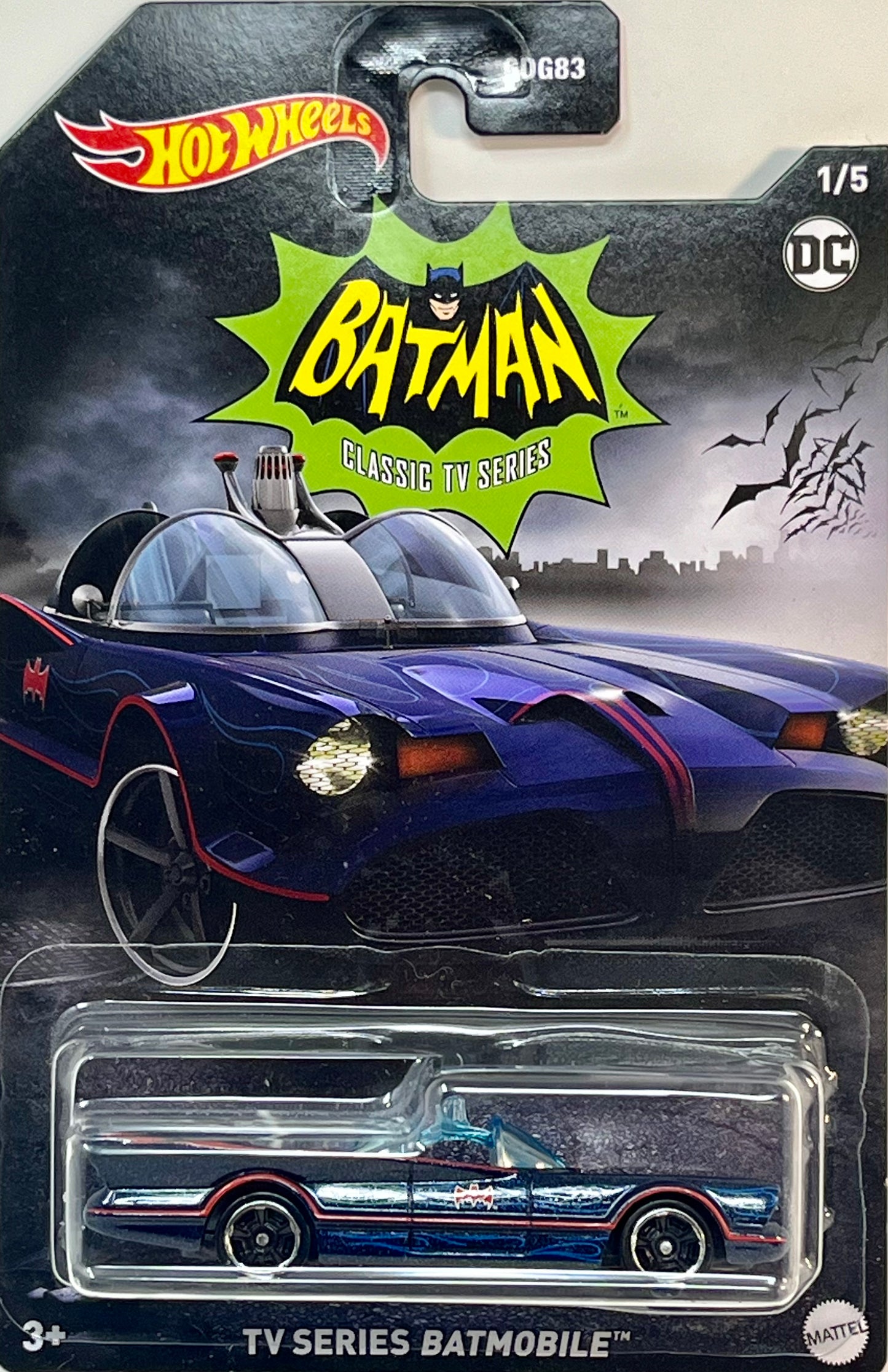 Hot Wheels Batman Classic TV Series Batmobile with Protector