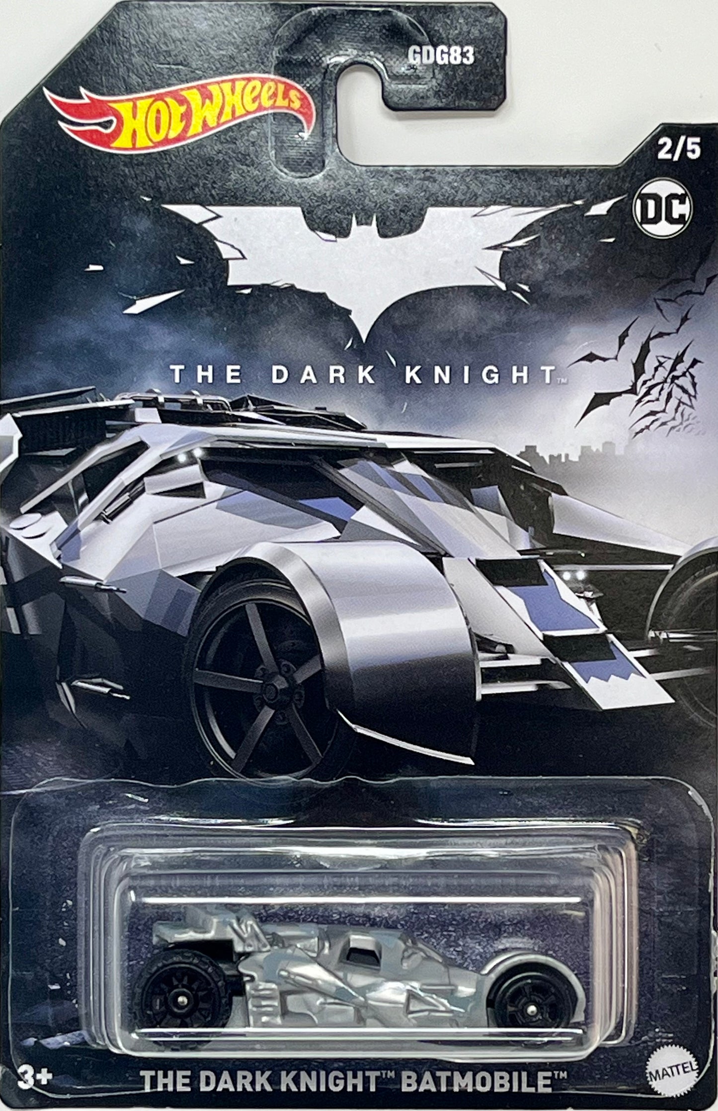 Hot Wheels The Dark Knight Batmobile (Gray) 2/5