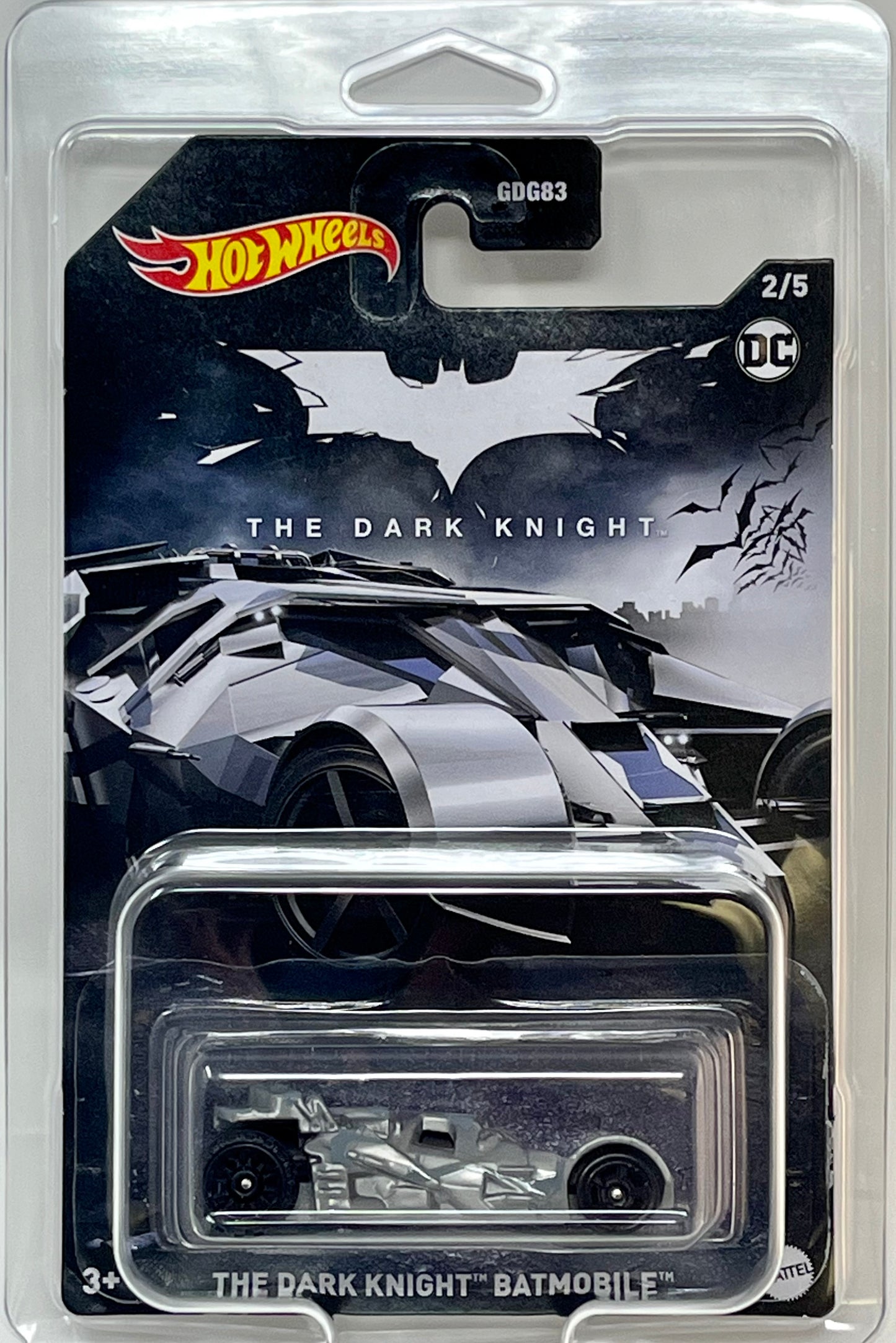 Hot Wheels The Dark Knight Batmobile (Gray) 2/5