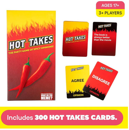 WHAT DO YOU MEME? Hot Takes - The Party Game of Spicy Opinions - Adult Party Games & Fun Gifts for Adults