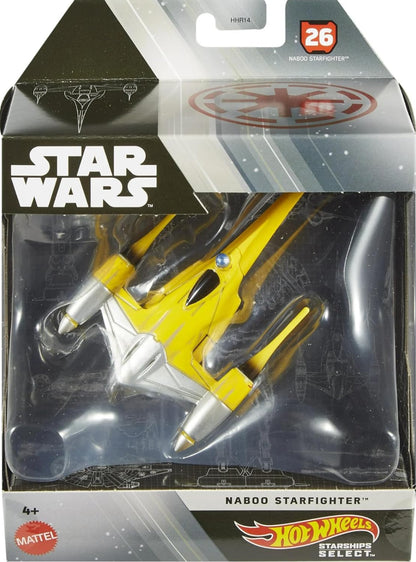 Hot Wheels Star Wars Starships Select Naboo Starfighter 1:50 Scale Vehicle