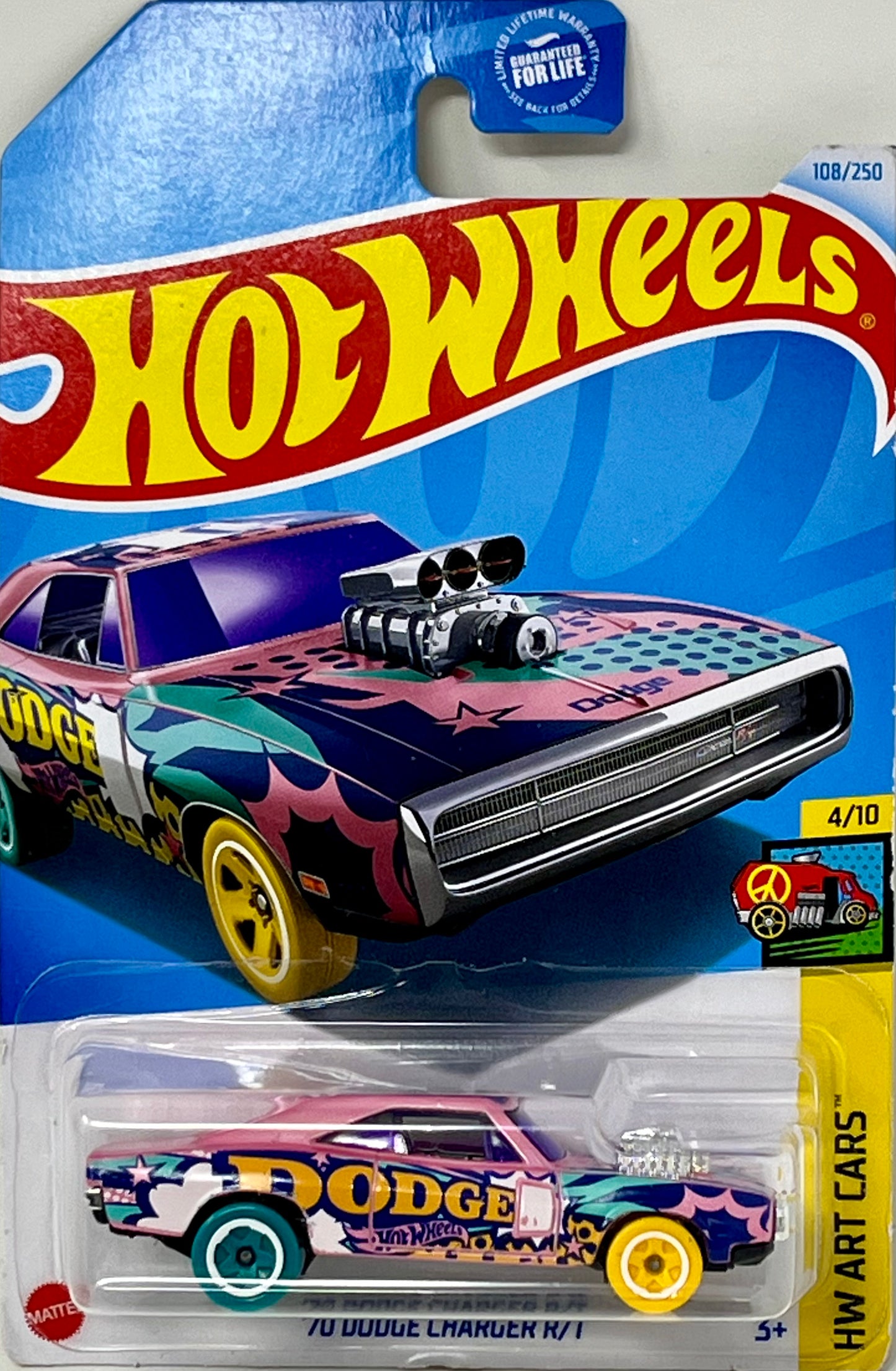 Hot Wheels ‘70 Dodge Charger R/T Pink Art Car