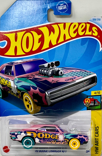 Hot Wheels ‘70 Dodge Charger R/T Pink Art Car