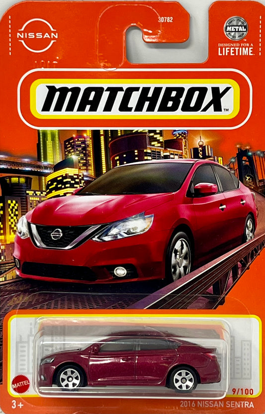 Matchbox 2016 Nissan Sentra Burgundy