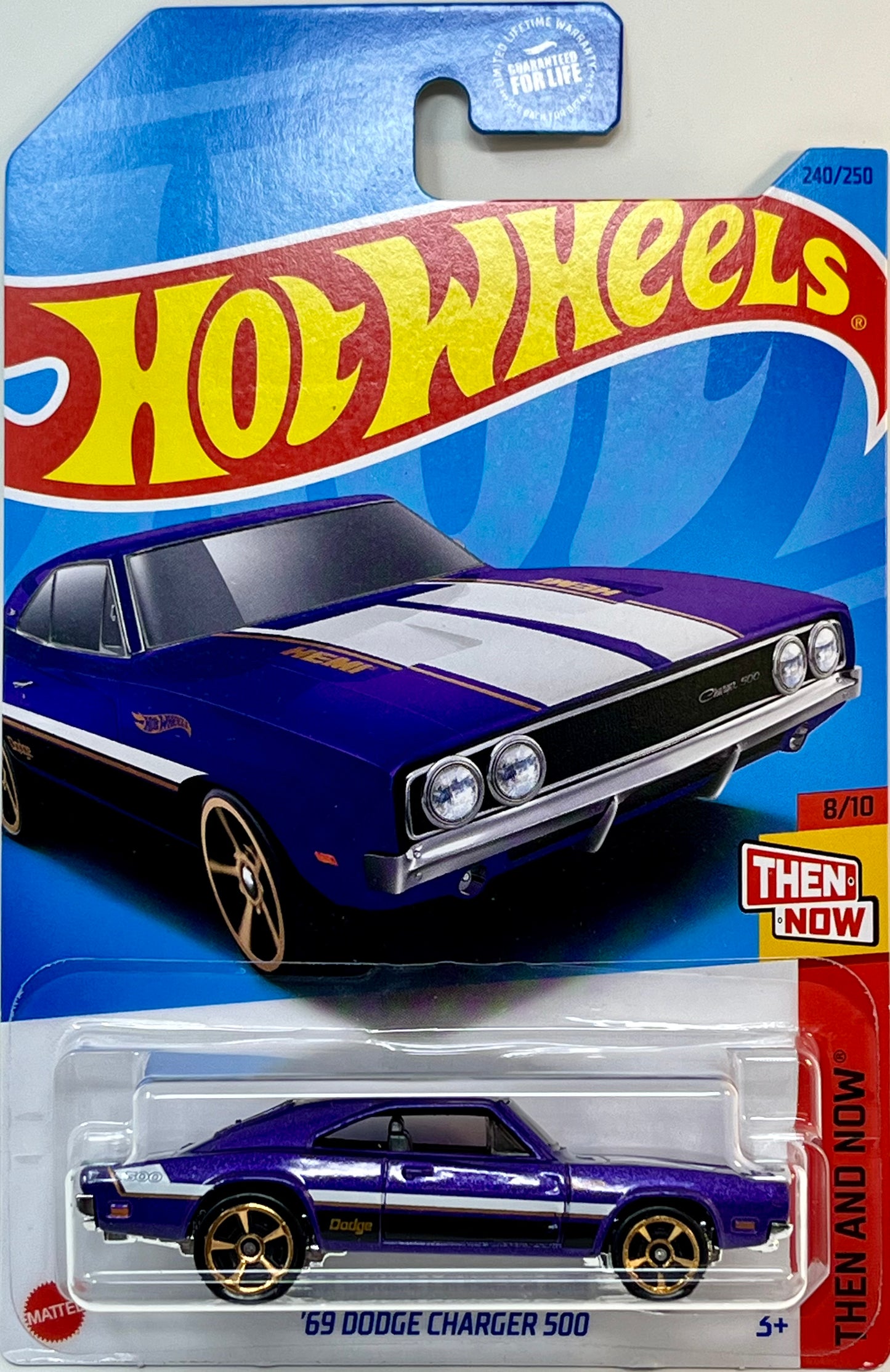 Hot Wheels ‘69 Dodge Charger 500 (Purple) with Protector