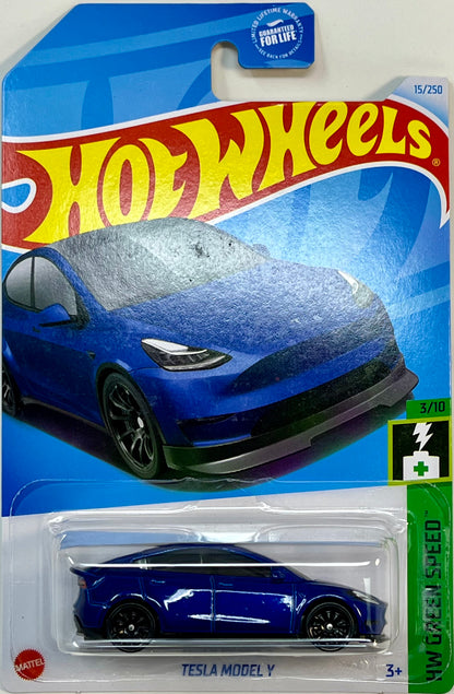 Hot Wheels Tesla Model Y (Blue) with Protector