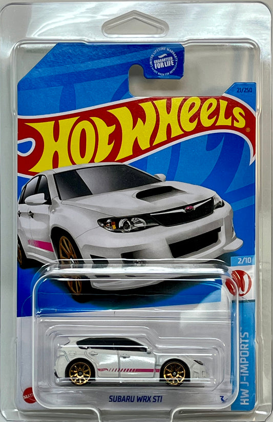 Hot Wheels Subaru WRX STI J-Imports (White) with Protector