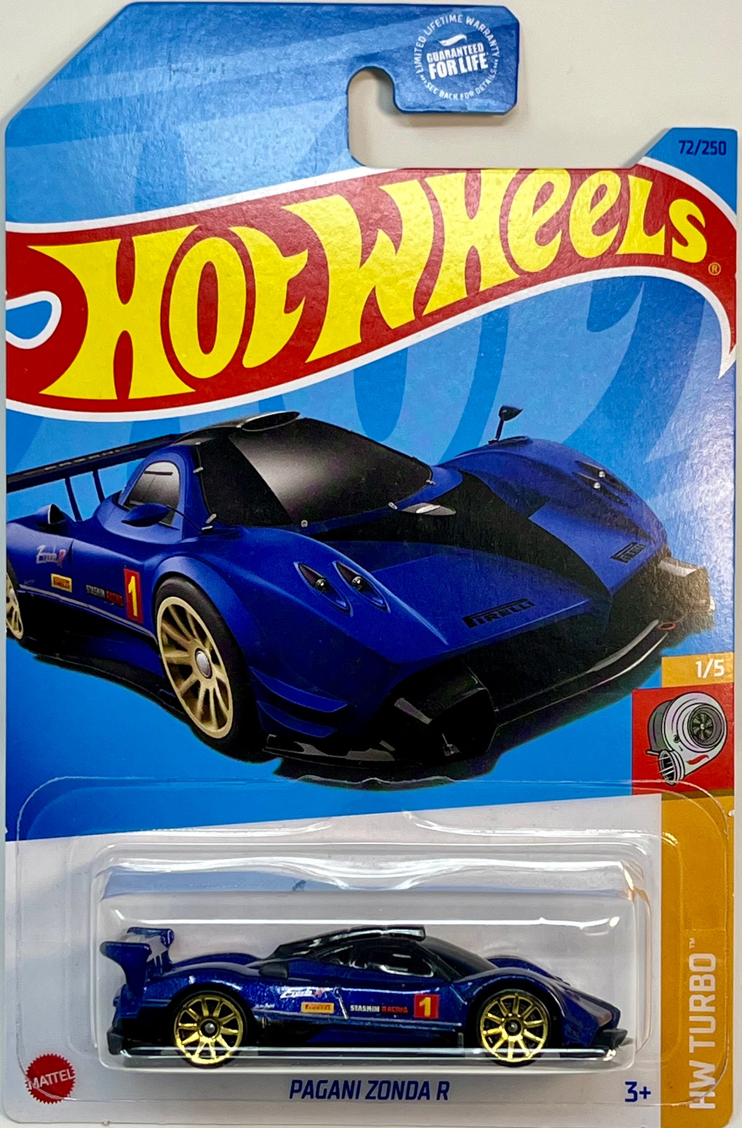 Hot Wheels Pagani Zonda R Turbo (Blue) with Protector