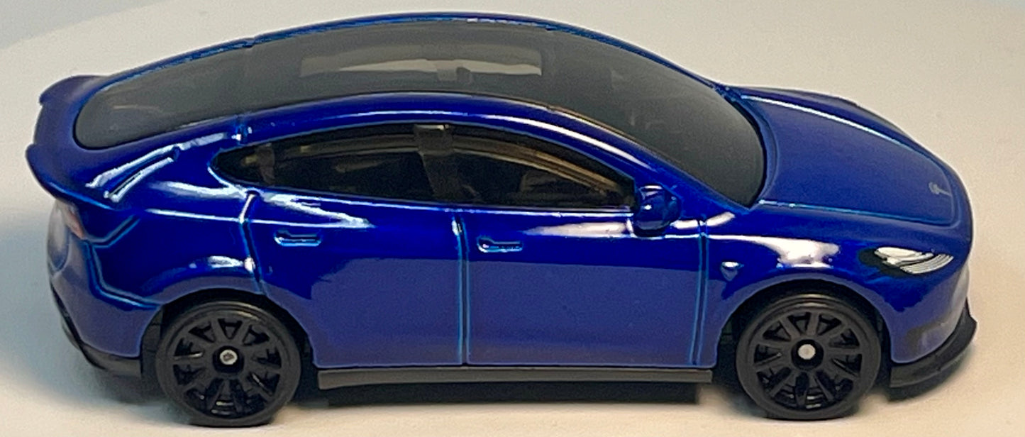 Hot Wheels Tesla Model Y (Blue) with Protector