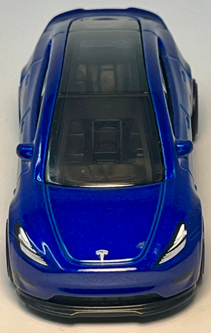 Hot Wheels Tesla Model Y (Blue) with Protector