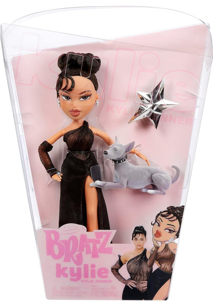 Bratz x Kylie Jenner Night Fashion Doll with Evening Gown, Pet Dog, and Poster