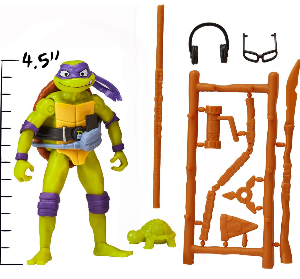 Teenage Mutant Ninja Turtles: Mutant Mayhem 4.5” Donatello Basic Action Figure by Playmates Toys