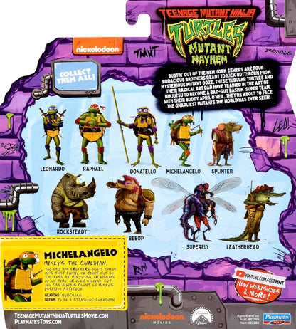 Teenage Mutant Ninja Turtles: Mutant Mayhem 4.25” Michelangelo Basic Action Figure by Playmates Toys