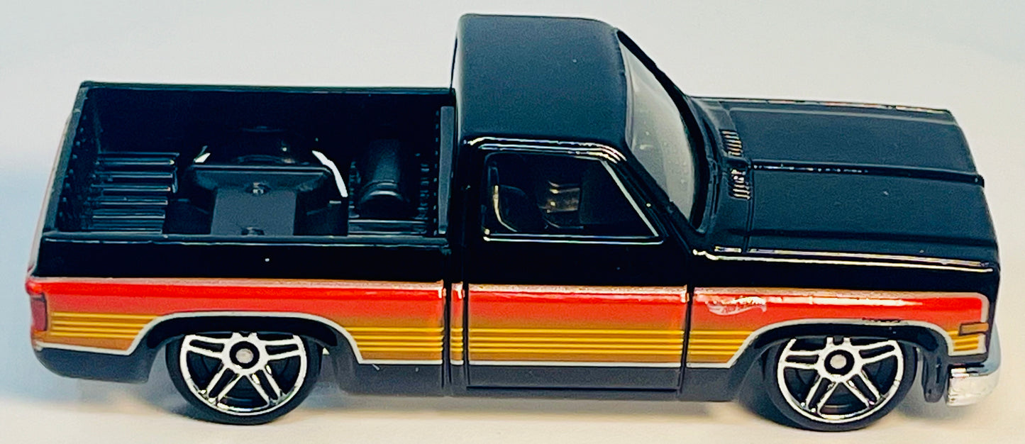 Hot Wheels '83 Chevy Silverado Slammed  (Black) with Protrctor