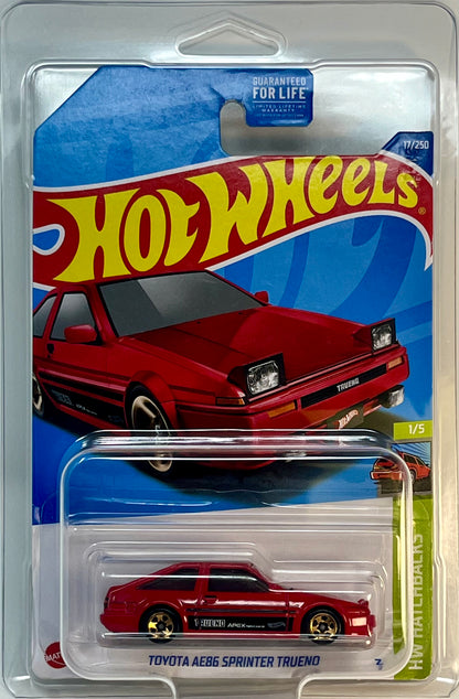 Hot Wheels Toyota AE86 Sprinter Trueno (Red) with Protector