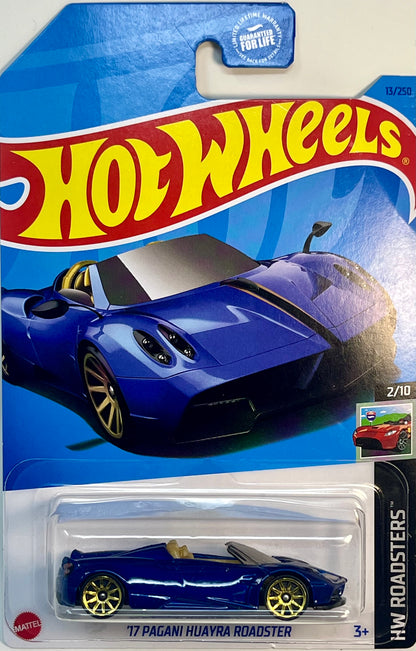 Hot Wheels '17 Pagani Huayra Roadster (Blue) with Protector