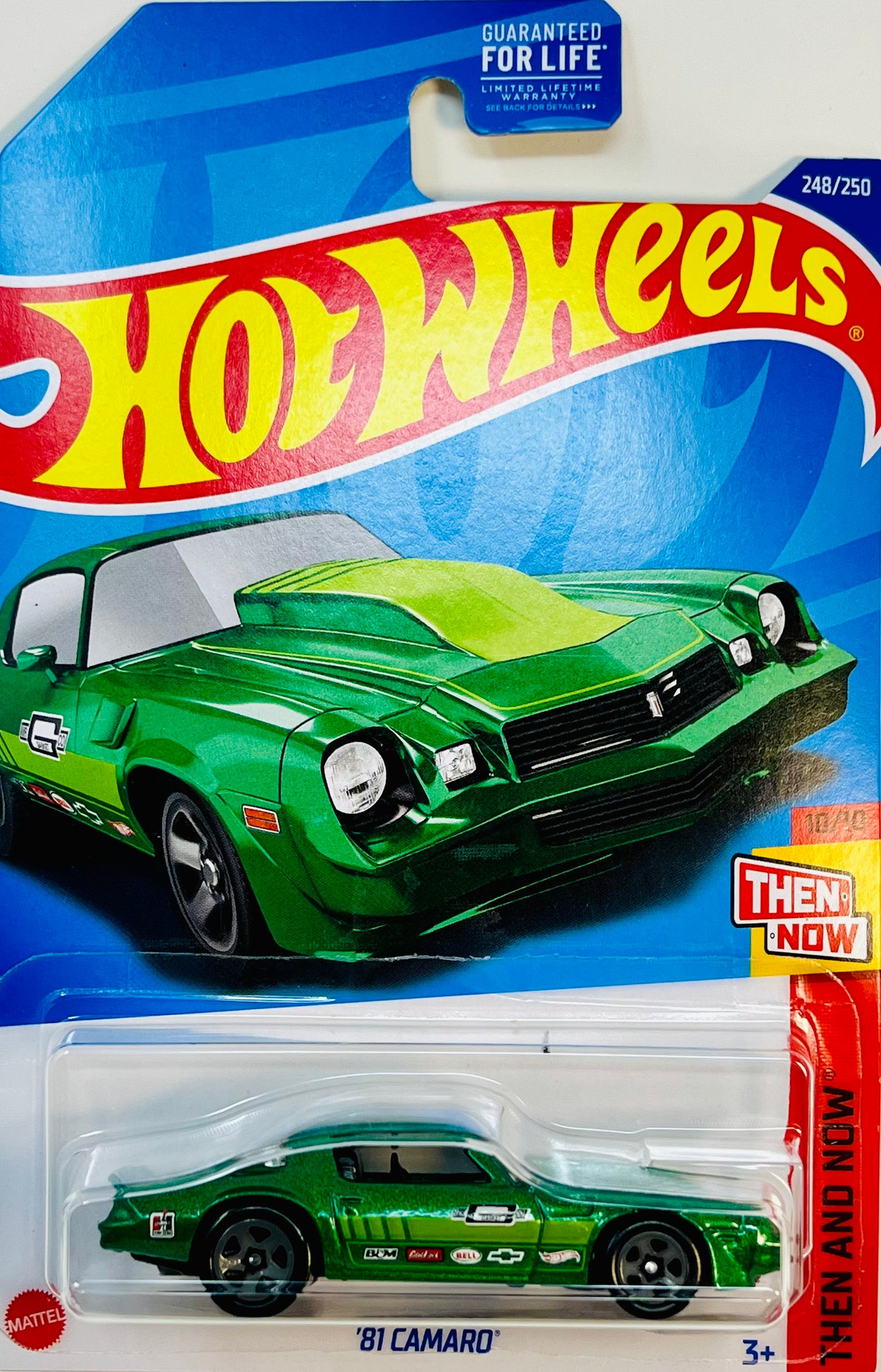 Hot Wheels '81 Camaro (Green) Then and Now with Protector