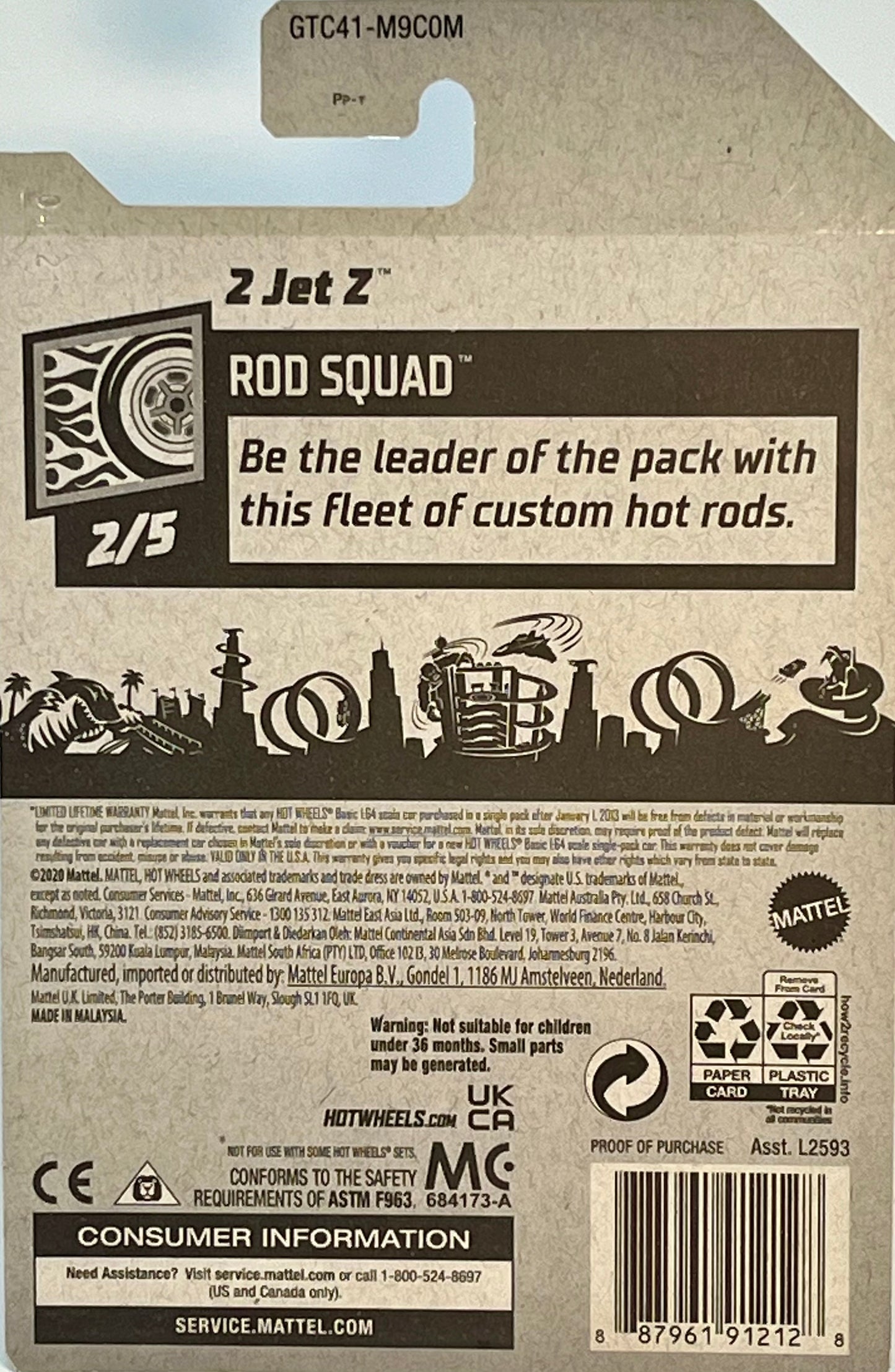 Hot Wheels 2 Jet Z (Red) Rod Squad with Protector