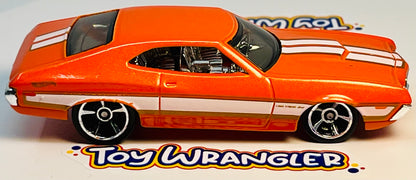 Hot Wheels '72 Ford Gran Torino Sport (Orange) Muscle Mania with Protector