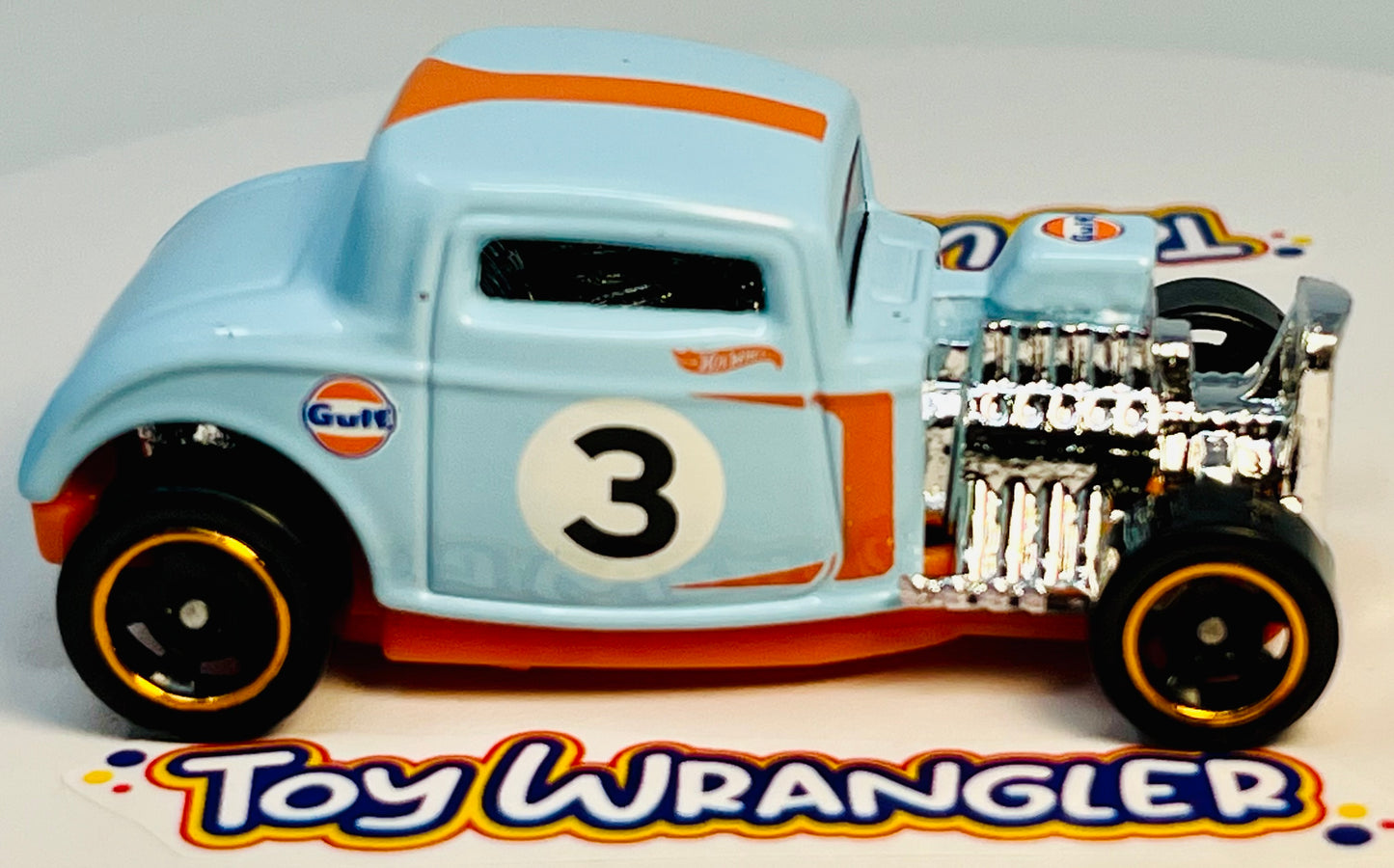 Hot Wheels '32 Ford Gulf Blue Rod Squad with Protector