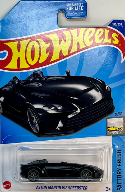 Hot Wheels Aston Martin V12 Speedster (Black) Exotics with Protector