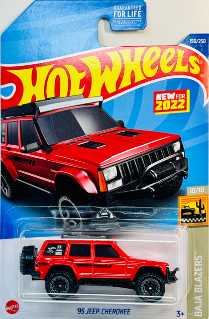 Hot Wheels '95 Jeeps Cherokee (Red) Baja Blazer with Protector