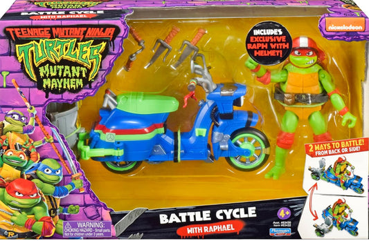 Teenage Mutant Ninja Turtles: Mutant Mayhem Battle Cycle with Exclusive Raphael Figure by Playmates Toys