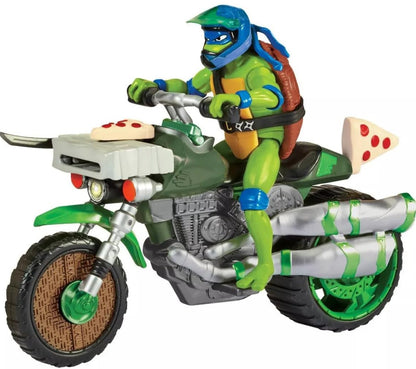 Teenage Mutant Ninja Turtles: Mutant Mayhem Ninja Kick Cycle with Exclusive Leonardo Figure by Playmates Toys