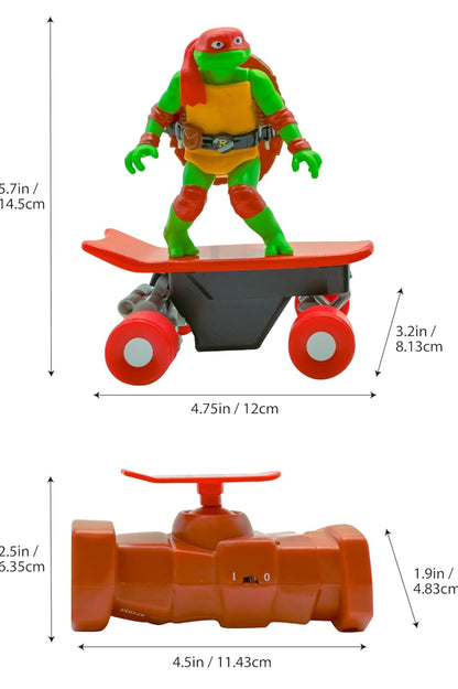 Teenage Mutant Ninja Turtles Raphael Half Pipe RC Vehicle Movie Edition Ages 5+ - Skate + Performs Tricks - 2.4GHz RC Controller