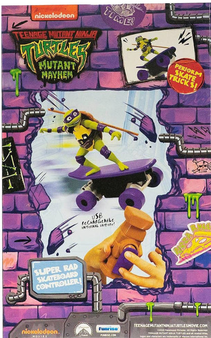 Teenage Mutant Ninja Turtles Donatello Half Pipe RC Vehicle Movie Edition Ages 5+ - Skate + Performs Tricks - 2.4GHz RC Controller