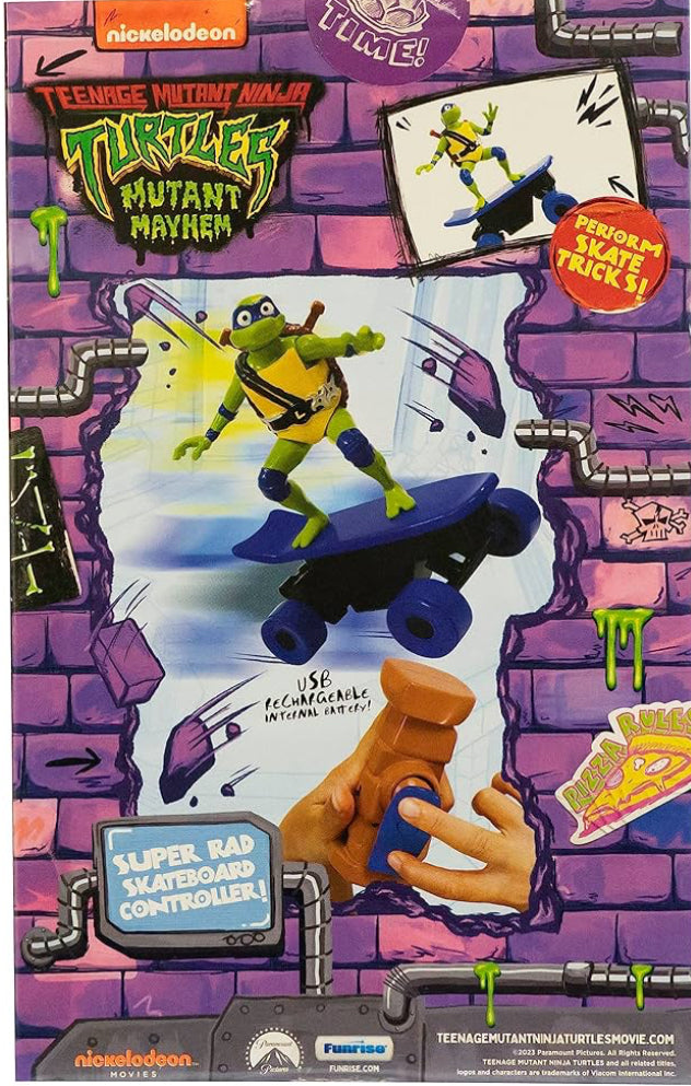 Teenage Mutant Ninja Turtles Leonardo Half Pipe RC Vehicle Movie Edition Ages 5+ - Skate + Performs Tricks - 2.4GHz RC Controller