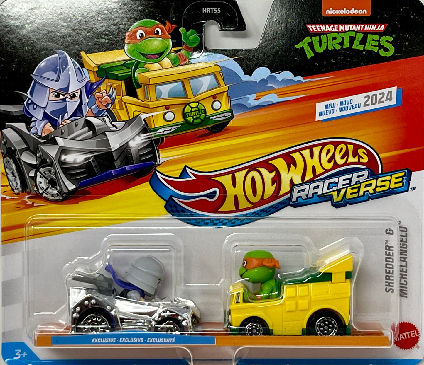 Hot Wheels Racer Verse 2-Pack TMNT Shredder And Michelangelo