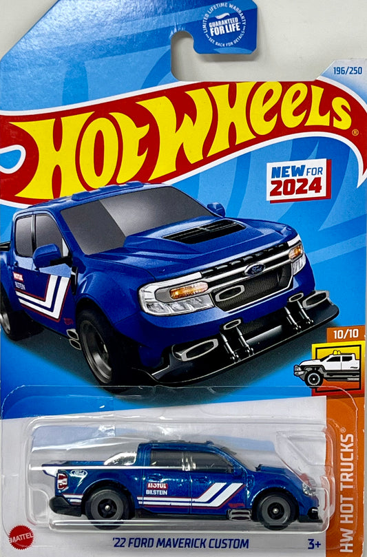 Hot Wheels Blue '22 Ford Maverick Custom 196/250 HW Hot Trucks 10/10