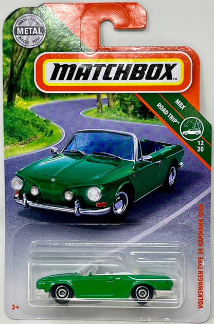 Matchbox Volkswagen Type 34 Karmann GHIA (Green) with Protector