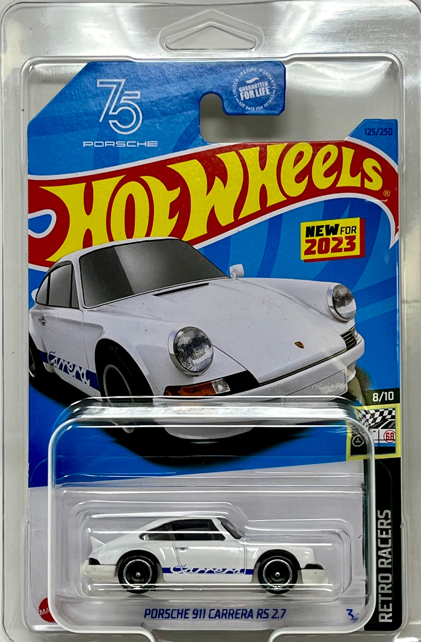 Hot Wheels Porsche 911 Carrera RS 2.7 (White) with Protector