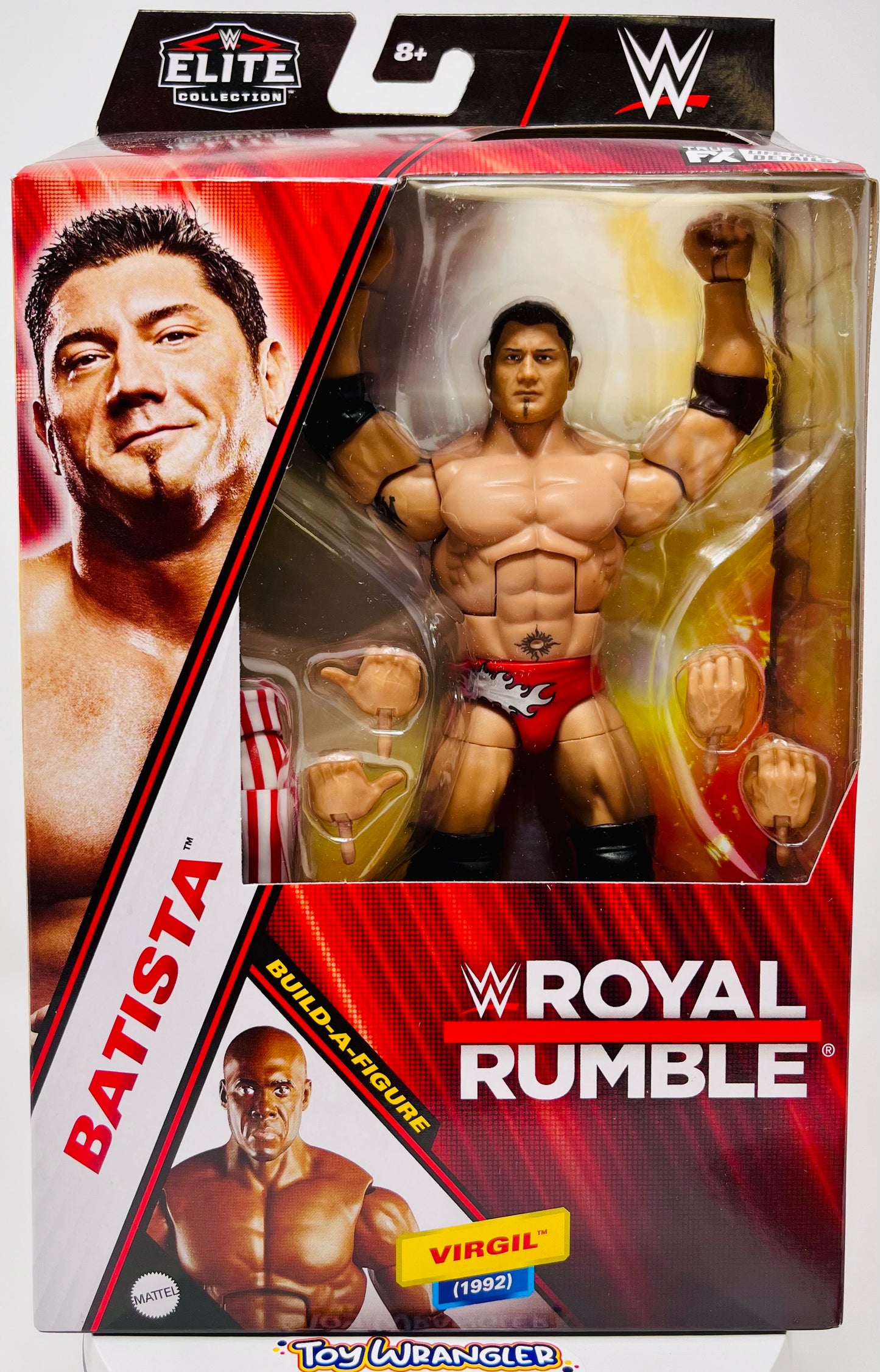 Mattel WWE Elite Collection Action Figure Royal Rumble Batista with Accessory and Virgil Build-A-Figure Parts