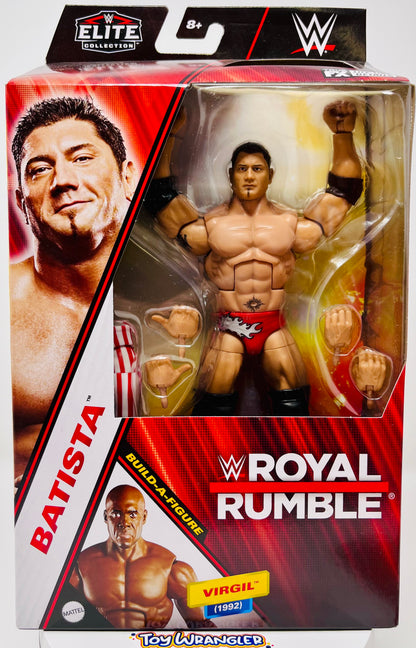 Mattel WWE Elite Collection Action Figure Royal Rumble Batista with Accessory and Virgil Build-A-Figure Parts