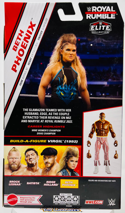 Mattel WWE Elite Collection Action Figure Royal Rumble Beth Phoenix with Accessory and Virgil Build-A-Figure Parts