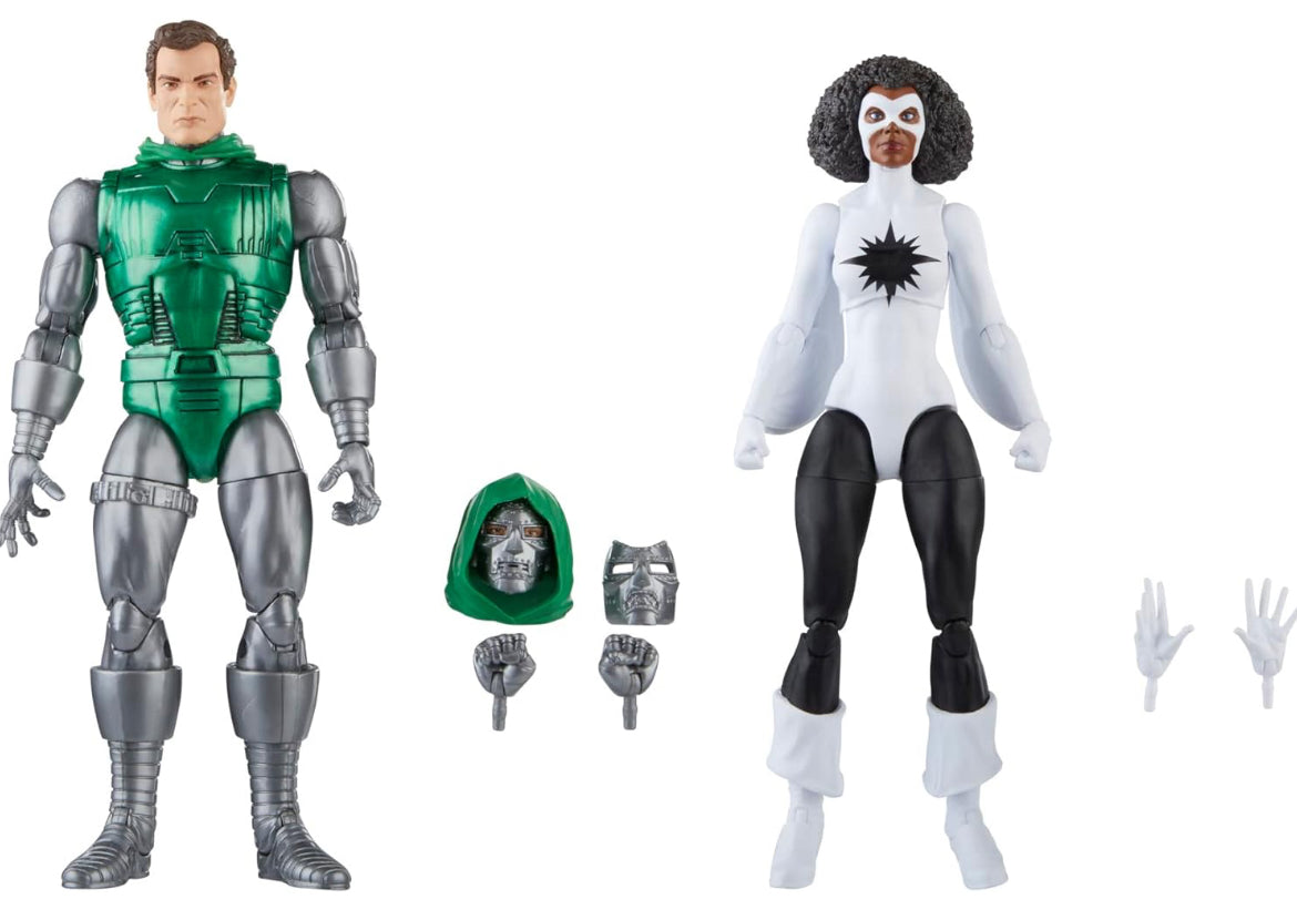 Marvel Legends Series Captain vs. Doctor Doom, Avengers 60th Anniversary Collectible 6-Inch Action Figures, 6 Accessories