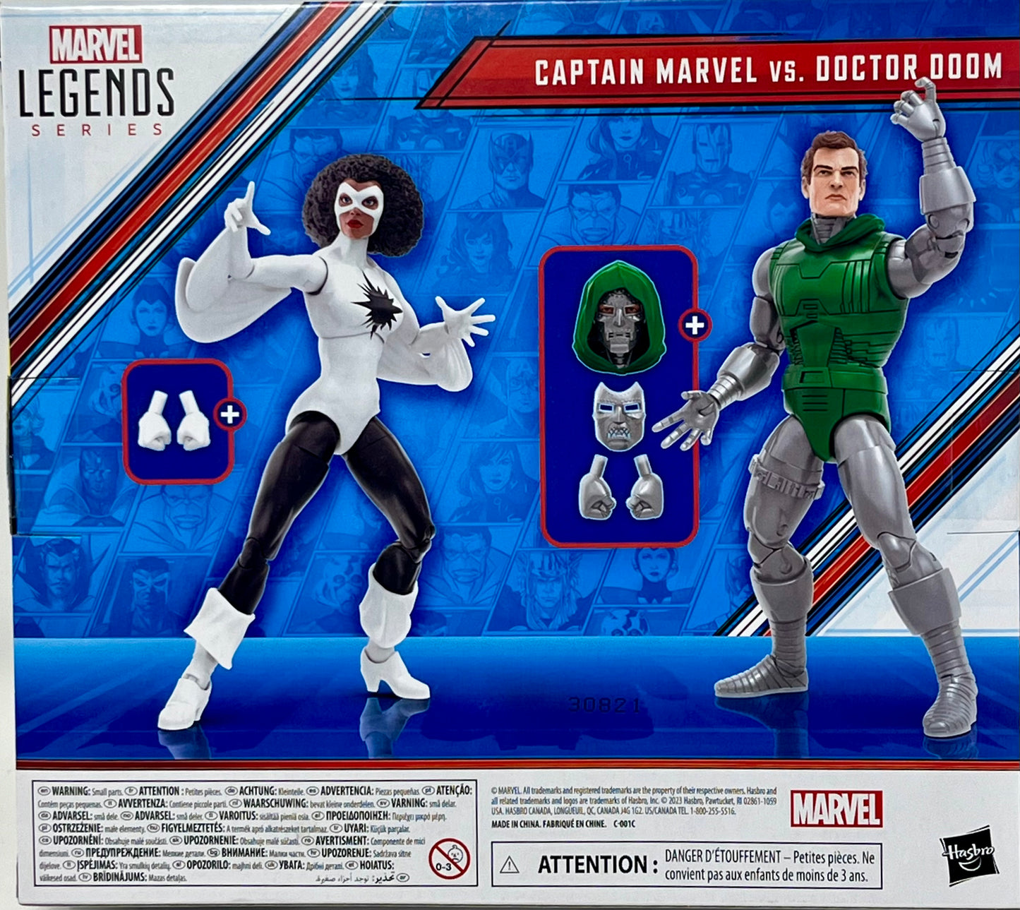 Marvel Legends Series Captain vs. Doctor Doom, Avengers 60th Anniversary Collectible 6-Inch Action Figures, 6 Accessories