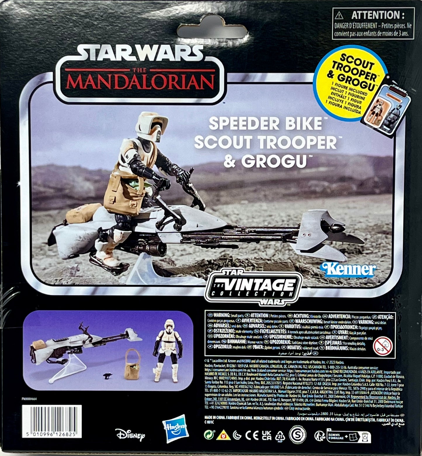 STAR WARS The Vintage Collection Speeder Bike, Scout Trooper & Grogu, The Mandalorian 3.75-Inch Vehicle & Action Figures, Ages 4 and Up