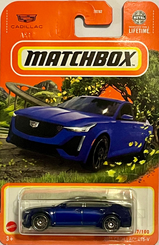 Matchbox 2021 Cadillac CT5-V Blue #37 Basic Mainline