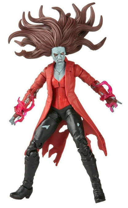 Marvel Legends Series MCU Disney Plus What If Zombie Scarlet Witch Action Figure 6-inch Collectible Toy, 2 Accessories and 1 Build-A-Figure Part